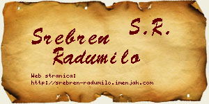 Srebren Radumilo vizit kartica